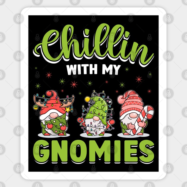 Chillin with My Gnomies Christmas Sticker by ahadnur9926